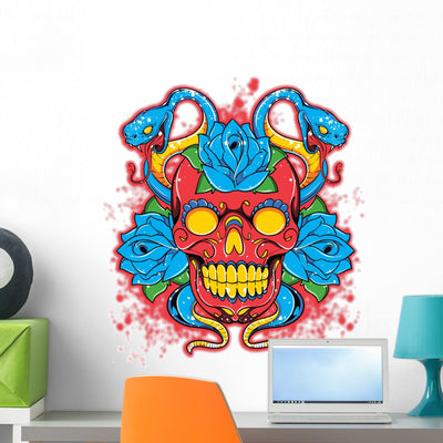 Snakes Wall Decal shown on a wall
