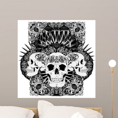 Trinity Circle Wall Decal shown on a wall