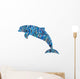 Illustration of Dolphin Composed of Colors Wall Decal