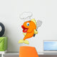 Fish chef cartoon Wall Decal