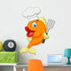 Fish chef cartoon Wall Decal