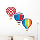 Hot Air Balloons With Woven Gondola Wall Decal
