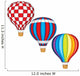 Hot Air Balloons With Woven Gondola Wall Decal