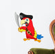 Cute Parrot Pirate Wall Decal