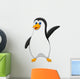 Cute Pinguin Cartoon Waving Wall Decal