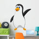 cute pinguin cartoon waving Wall Decal