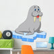 Cute walrus on ice Wall Decal