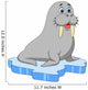 Cute walrus on ice Wall Decal