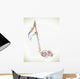 Vector Illustration of an Abstract Background with Music notes Wall Decal