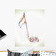 Vector Illustration of an Abstract Background with Music notes Wall Decal