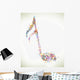 Vector Illustration of an Abstract Background with Music notes Wall Decal