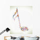 Vector Illustration of an Abstract Background with Music notes Wall Decal