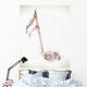 Vector Illustration of an Abstract Background with Music notes Wall Decal