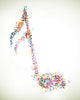 Vector Illustration of an Abstract Background with Music notes Wall Decal