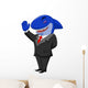 Business shark cartoon Wall Decal