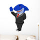 Business shark cartoon Wall Decal