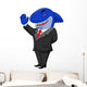 Business shark cartoon Wall Decal