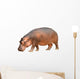 hippopotamus isolated Wall Decal