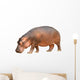 hippopotamus isolated Wall Decal