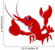 Cute Red Shrimp Cartoon Thumb up Wall Mural