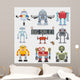 Nine Cartoon robots Wall Decal