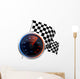 Racing Speedometer and Checkered Wall Decal