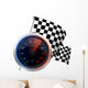 Racing Speedometer and Checkered Wall Decal
