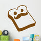 Sir Mustache Toast Wall Mural