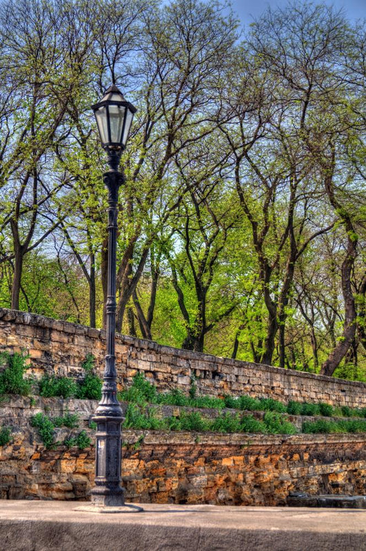 Old street lamp in the old town of Odessa, Ukraine Wall Mural