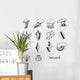Collection of sea animals and shells Wall Decal