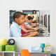 Elementary Students Working Computers