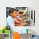 Elementary Students Working Computers