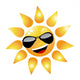 Vector Sun Character Wall Decal