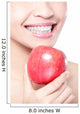 young woman eating red apple with health teeth Wall Mural
