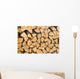 Pile of Wood Logs Ready for Winter Wall Mural