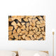 Pile of Wood Logs Ready for Winter Wall Mural