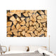 Pile of Wood Logs Ready for Winter Wall Mural