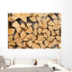 Pile of Wood Logs Ready for Winter Wall Mural