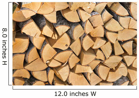 Pile of Wood Logs Ready for Winter Wall Mural