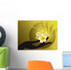 Buddhas Hand and White Hibiscus Wall Mural