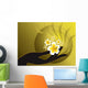 Buddhas Hand and White Hibiscus Wall Mural