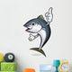 Cooks Tuna mascot the direction of pointing with both hands. Sco Wall Decal