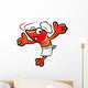 The Shrimp Chef mascot has been welcomed with both hands. Prawn Wall Decal
