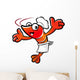 The Shrimp Chef mascot has been welcomed with both hands. Prawn Wall Decal