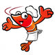 The Shrimp Chef mascot has been welcomed with both hands. Prawn Wall Decal