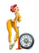 Girl Auto Mechanic Wall Decal