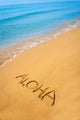 Word Aloha Written Sandy