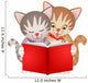 Cats Reading a Book Wall Decal