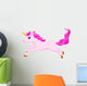 Cute Unicorn Cartoon Running Wall Decal
