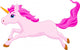 Cute unicorn cartoon running Wall Decal